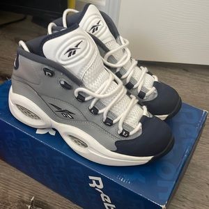 Reebok question mid navy white and grey